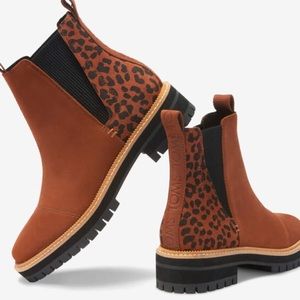 NWT New In Box! Women’s TOMS Dakota Boots in Dark Ember Leopard